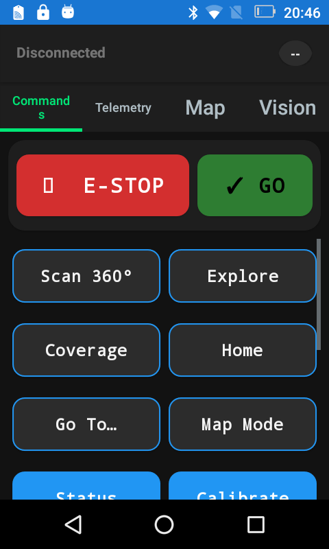 Representative device content mirrored through Luotsi during the Buggy Controller walkthrough.